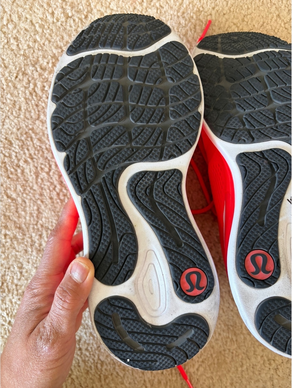 Lululemon Red Athletic Running Shoes View 6
